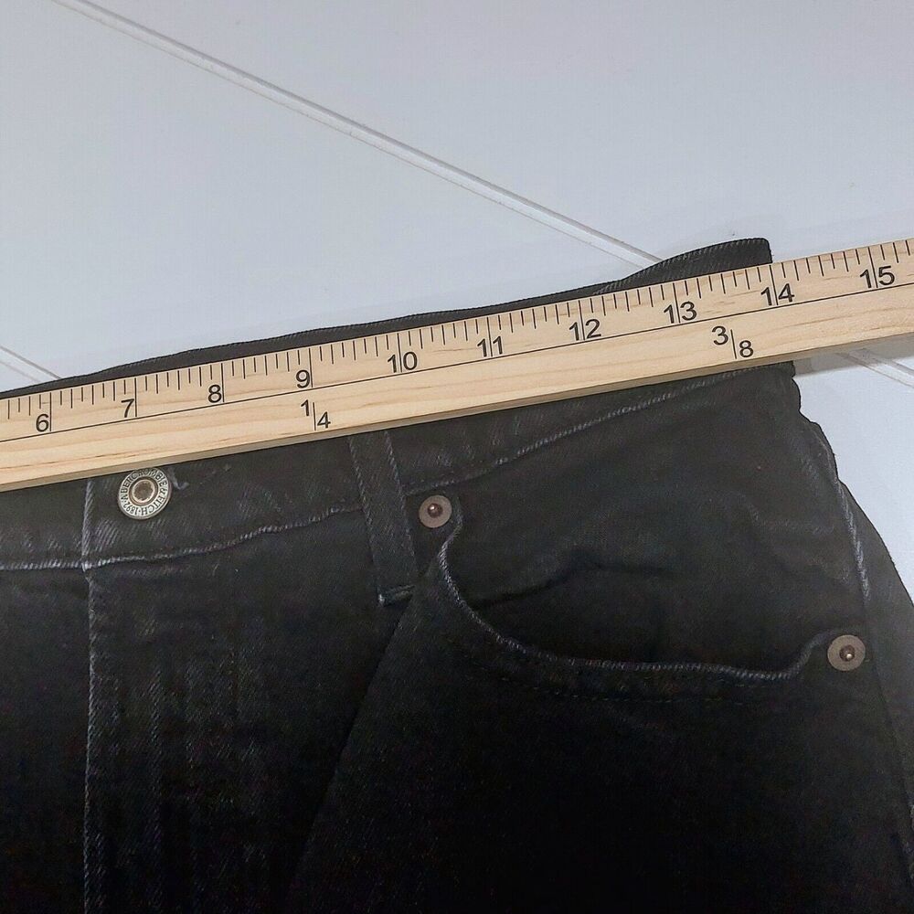 Abercrombie Fitch Womens 28/6 90s Straight Ultra Hi Rise Curve Love Black 31" In - Picture 6 of 8